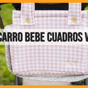 Bolso, carro bebé, cuadros vichy