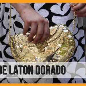 Bolso de latón dorado