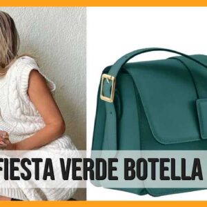 Bolso fiesta verde, botella