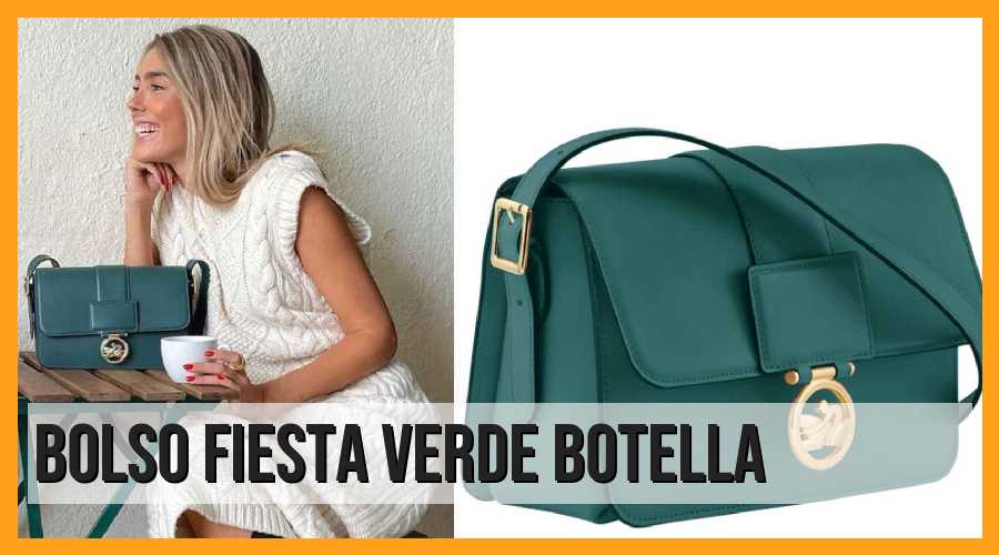 Bolso fiesta verde, botella