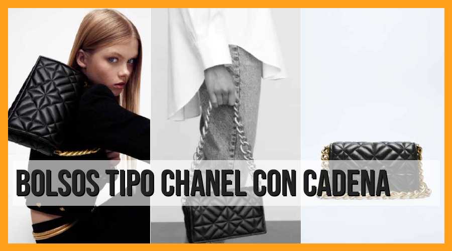 Bolsos tipo Chanel, con cadena