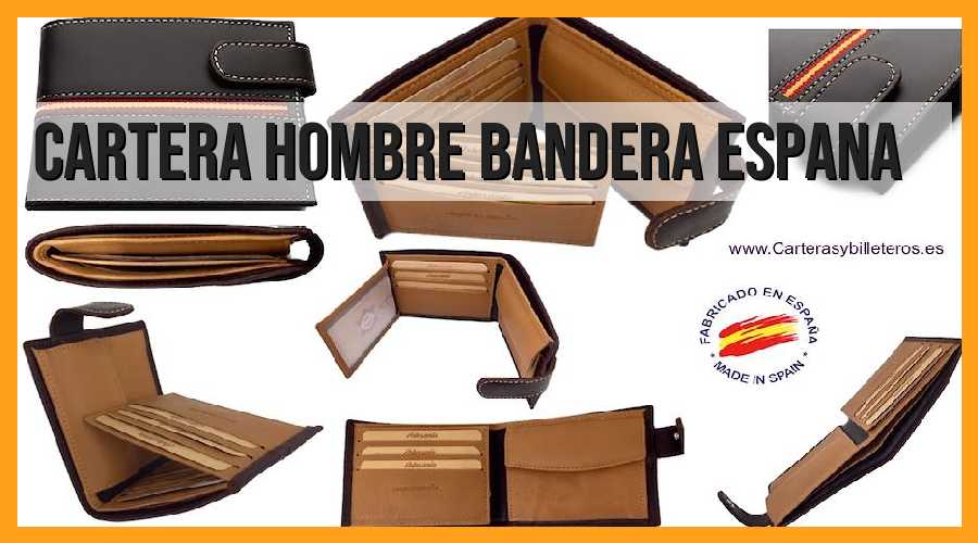 Cartera hombre, bandera España