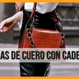 Carteras de cuero con cadena