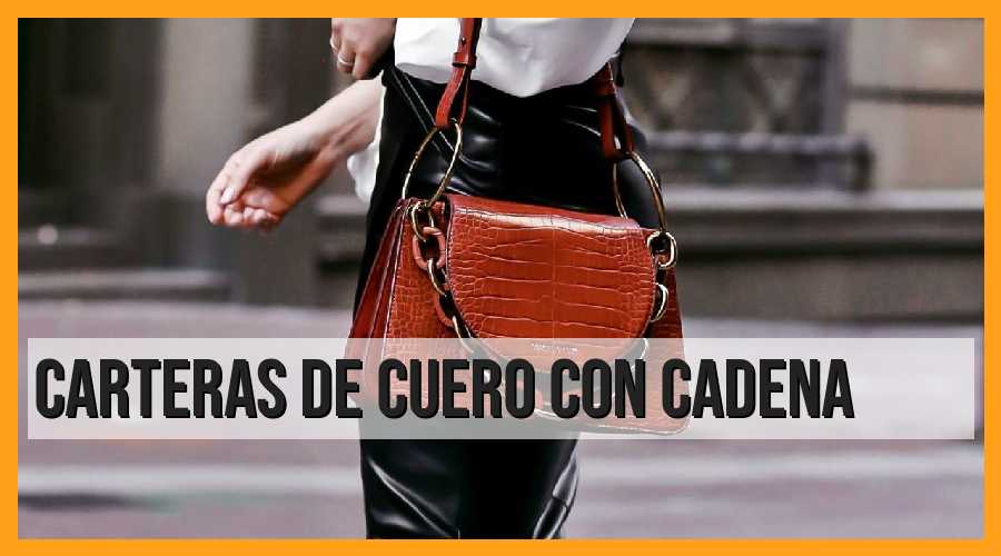 Carteras de cuero con cadena