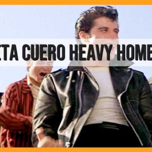 Chaqueta de cuero heavy, hombre
