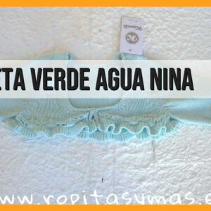 Chaqueta verde agua, niña