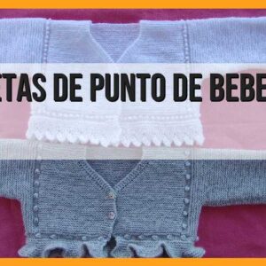 Chaquetas de punto de bebé hechas a mano