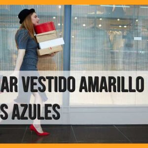Combinar vestido amarillo y zapatos azules