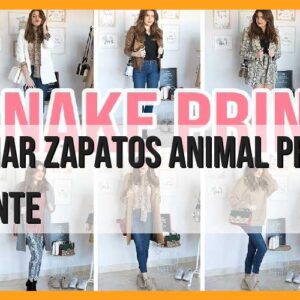 Combina zapatos de animal print de serpiente