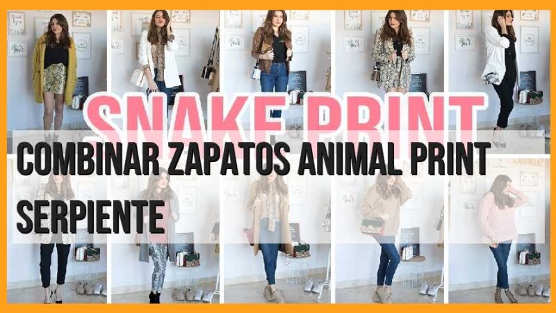 Combina zapatos de animal print de serpiente