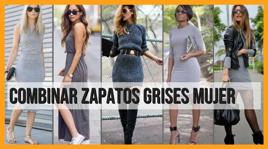 Cómo combinar zapatos grises de mujer