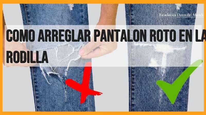 Cómo arreglar pantalón roto en la rodilla