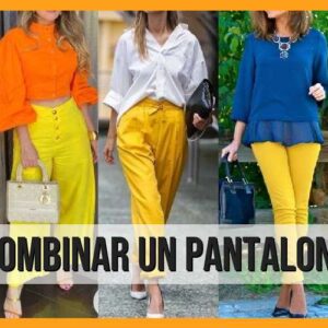 Cómo combinar un pantalón amarillo?