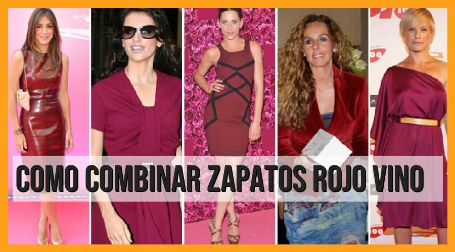 Consejos para combinar zapatos rojo vino