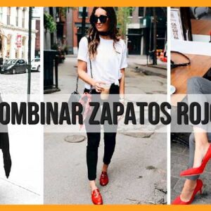 Combina tus zapatos rojos bajos