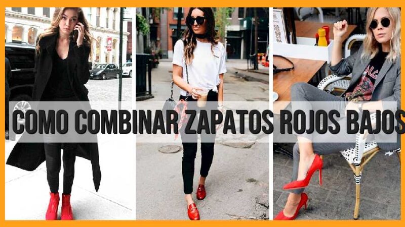 Combina tus zapatos rojos bajos