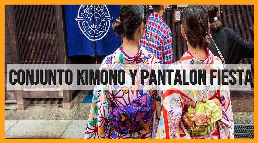 Conjunto kimono y pantalón fiesta