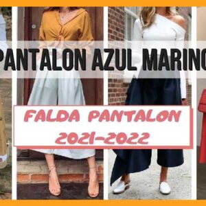 Falda pantalón azul marino: la prenda perfecta para lucir elegante y cómoda