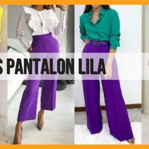 Outfits, pantalón lila