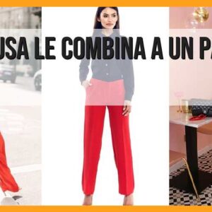 ¿Qué blusa le combina a un pantalón rojo?