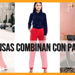 ¿Qué blusas combinan con pantalón rojo?