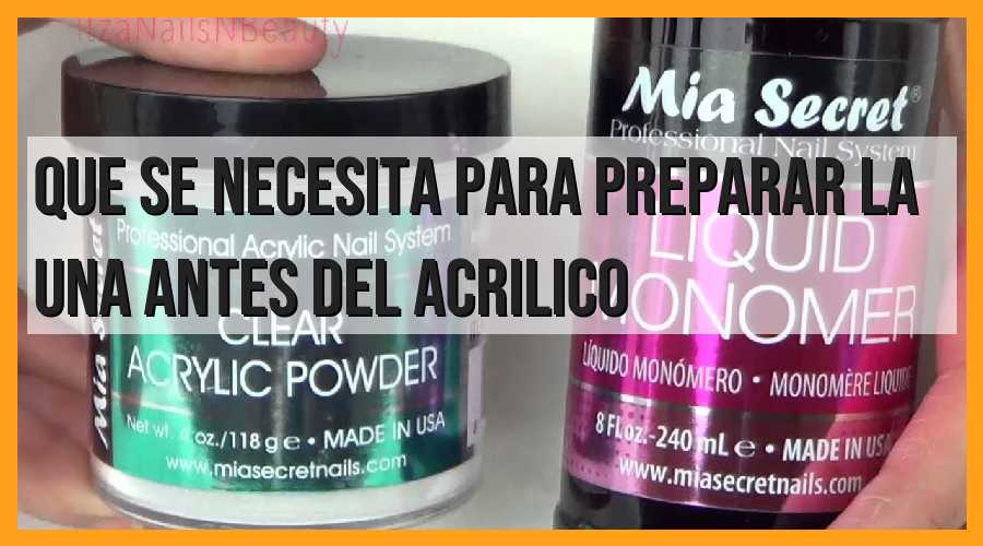 Preparación de uñas para acrílico