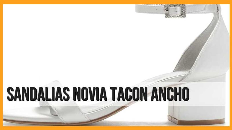 Sandalias, novia, tacón ancho