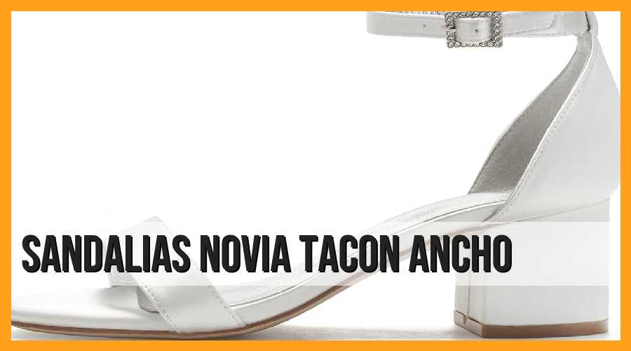 Sandalias, novia, tacón ancho